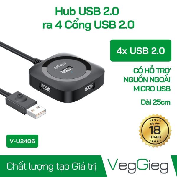 Bộ Chia/ Hub USB 2.0 ra 4 Cổng USB 2.0 - V-U2406