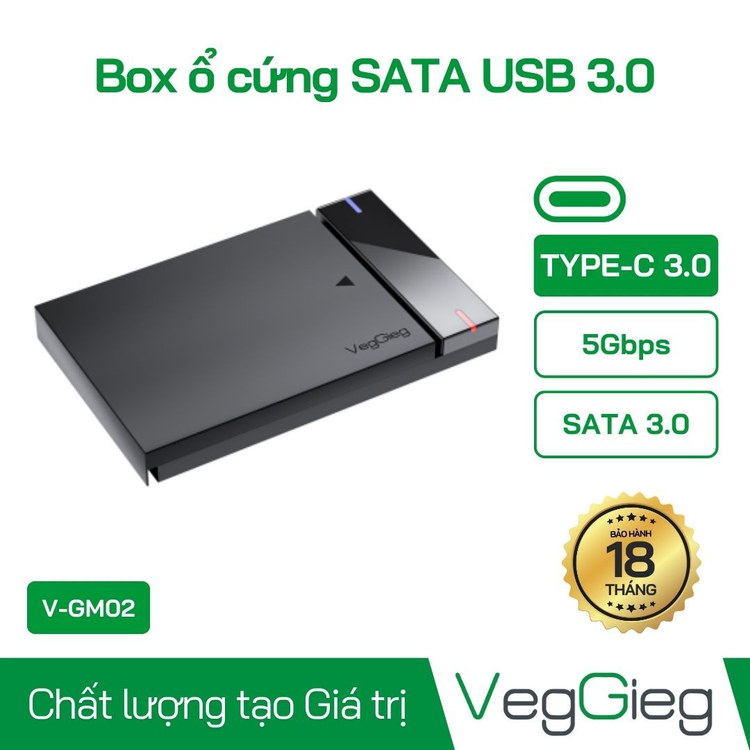 Box ổ cứng USB 3.0 Cáp TypeC - V-GM02