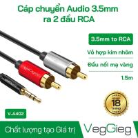 Cáp Audio 3.5mm ra 2 đầu RCA - V-A402