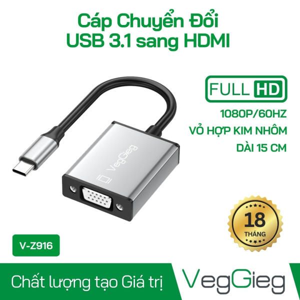 Cáp chuyển đổi Type C 3.1 sang VGA - V-Z916