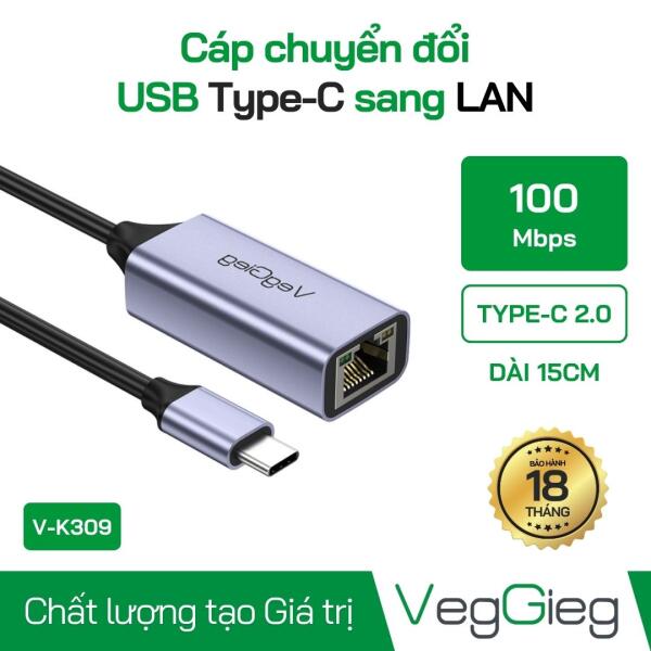 Cáp Chuyển Type-C 2.0 sang LAN - V-K309