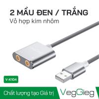 Cáp chuyển USB 2.0 sang AUDIO 3.5mm + Mic - V-K103