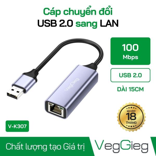 Cáp Chuyển USB 2.0 sang LAN - V-K307