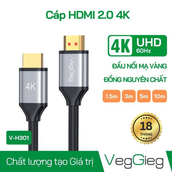 Cáp HDMI 2.0 4K@60Hz - V-H301