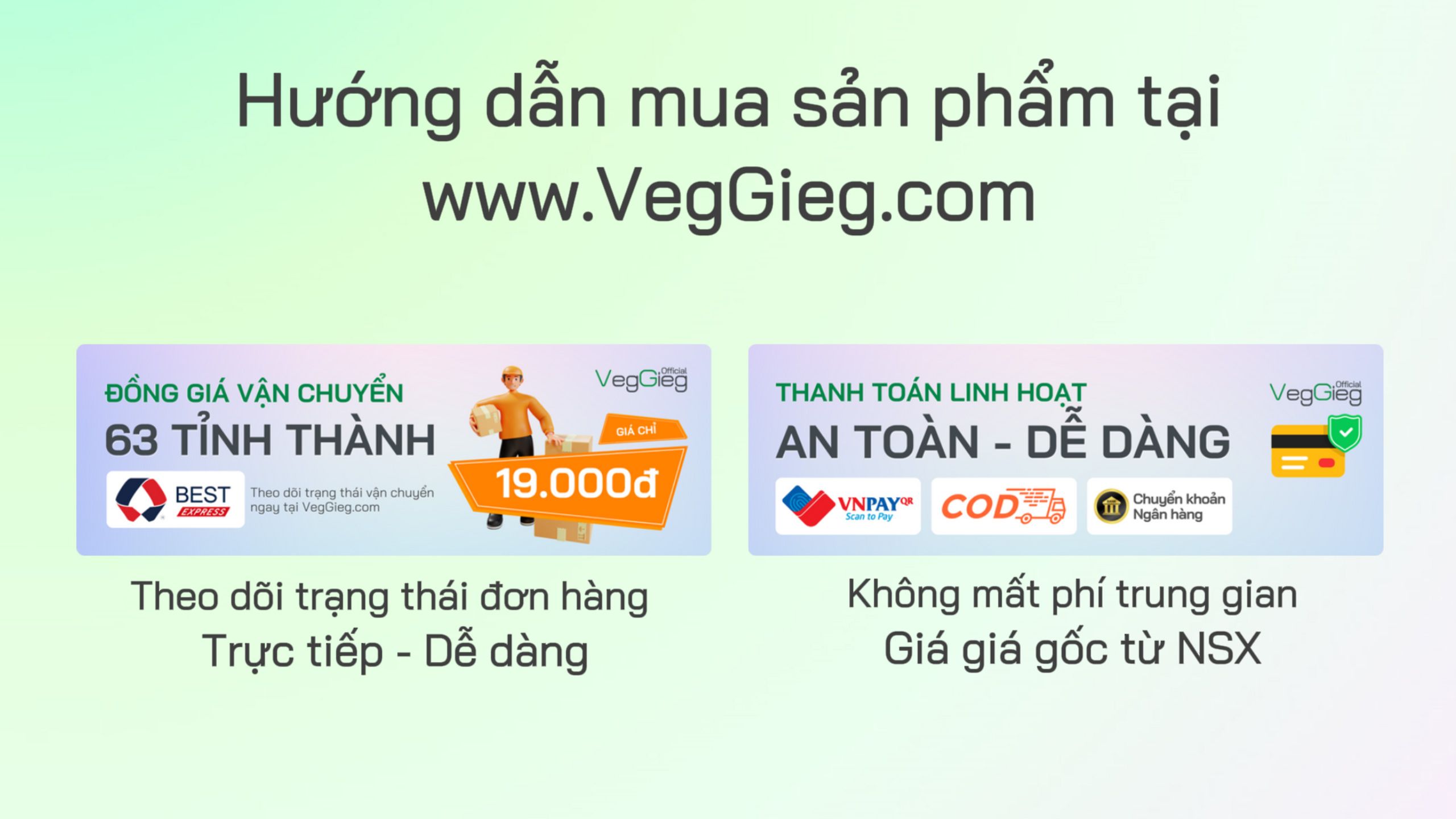 Hướng dẫn mua hàng tại veggieg.com (video)