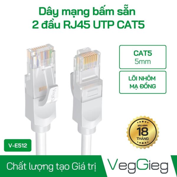 Dây Mạng Bấm Sẵn 2 đầu RJ45 UTP CAT5 - V-E512