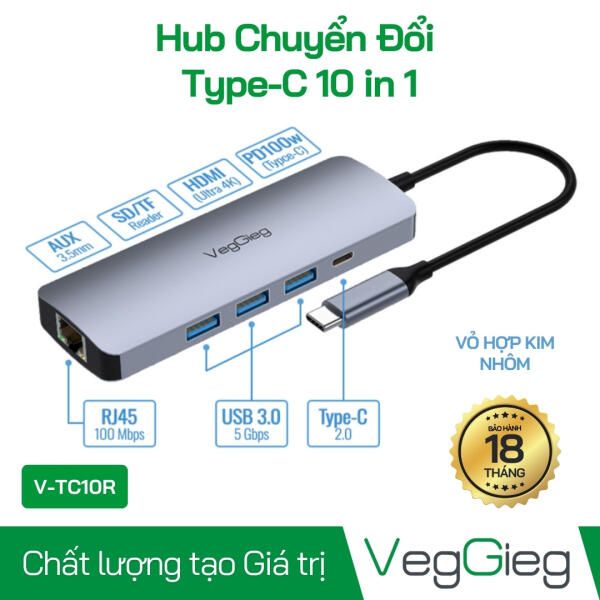 Hub chuyển đổi Type-C 10in1 - V-TC10R