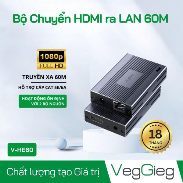 Bộ Chuyển HDMI ra LAN 60M - V-HE60