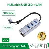 HUB chia USB 3.0 + LAN 1000Mps - V-K310
